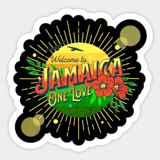 Jamaica One Love Summer Vacation Sticker